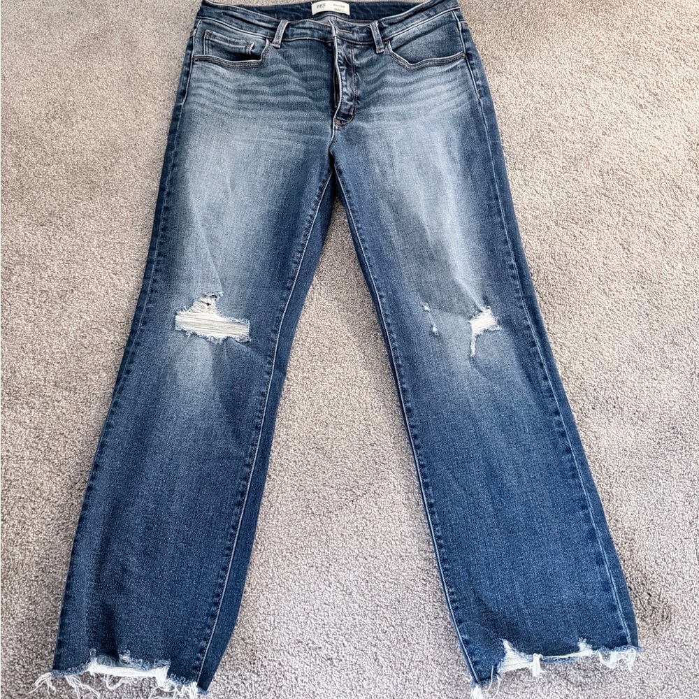 BKE Women's Straight Leg Jeans in Faded Blue
